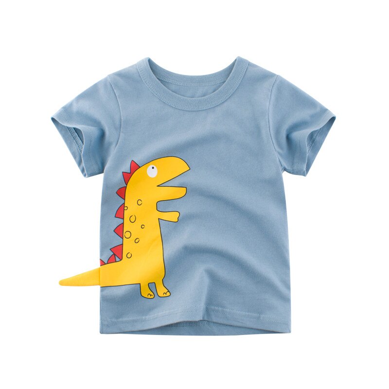 2020 Summer Boys T Shirts Clothing Short Sleeve 100% Cotton Dinosaur Cartoon Children T Shirts Girls 2-8Y High Quality Kids Tees