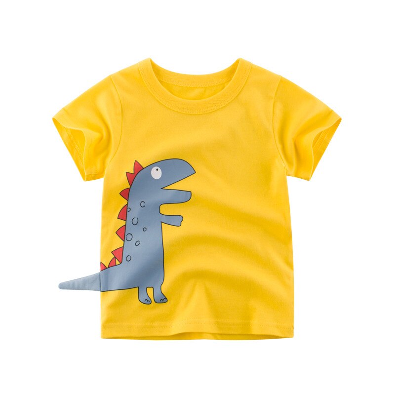 2020 Summer Boys T Shirts Clothing Short Sleeve 100% Cotton Dinosaur Cartoon Children T Shirts Girls 2-8Y High Quality Kids Tees