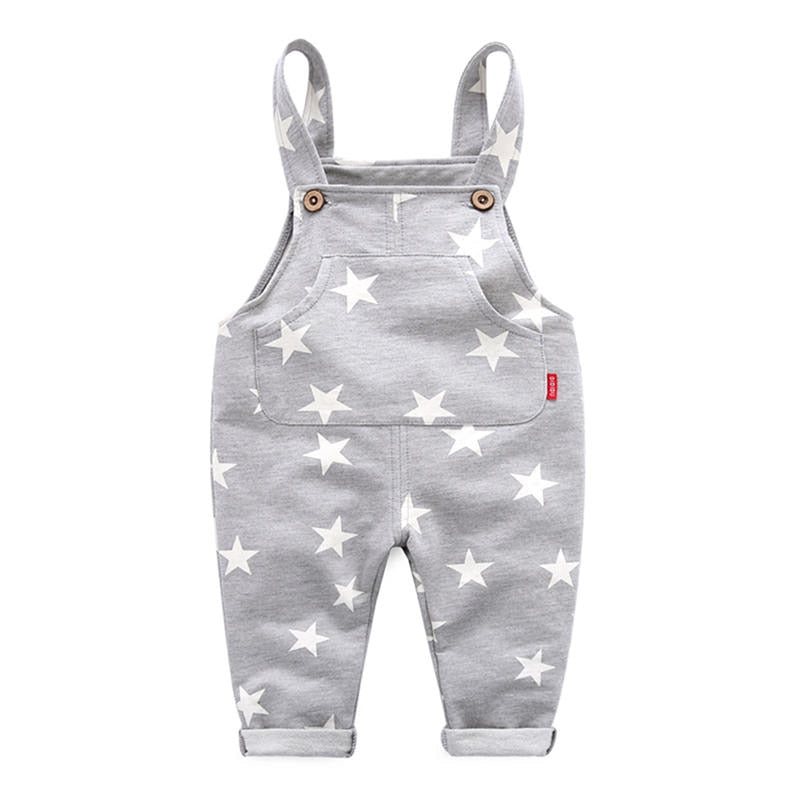 Mudkingdom Little Boy Girl Overalls Pants Cotton Stars Letter Children Bib Overall Trousers Kids Clothes Spring Autumn Clothing